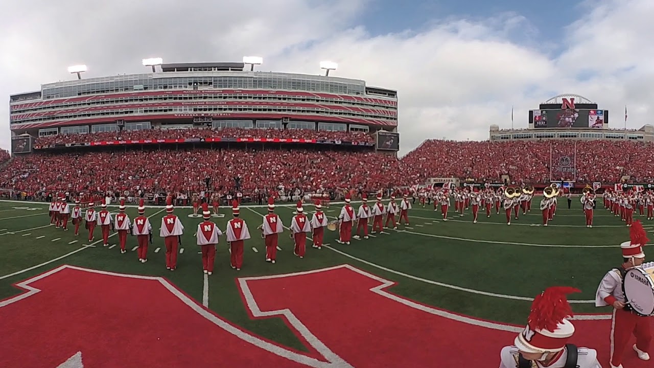 Cornhusker Marching Band Pregame in 360°