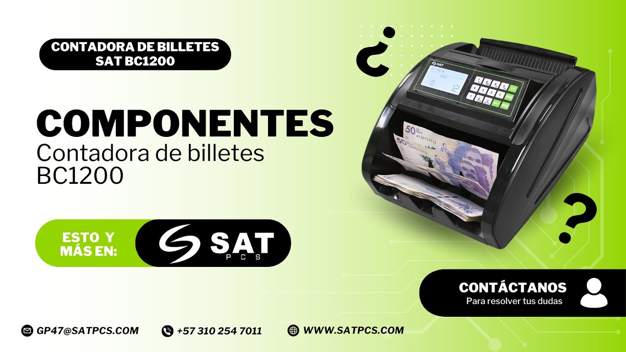 Componentes de la contadora de billetes BC1200 | Satpcs