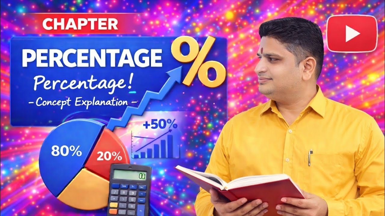 🙂 PERCENTAGE #maths #education tricks #basic to advance, RS Aggarwal Solution class 7th 