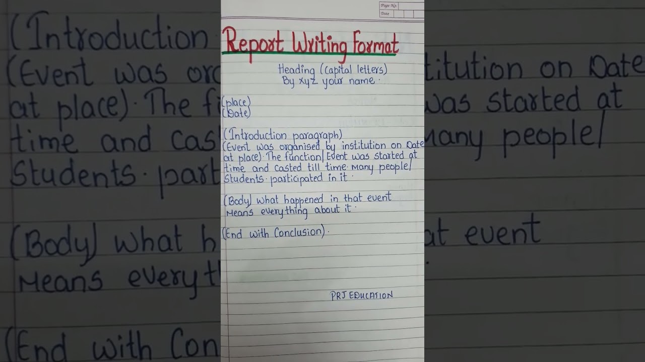 Report writing Format/Report writing Format For class 12Report Writing english/Report Writing#shorts
