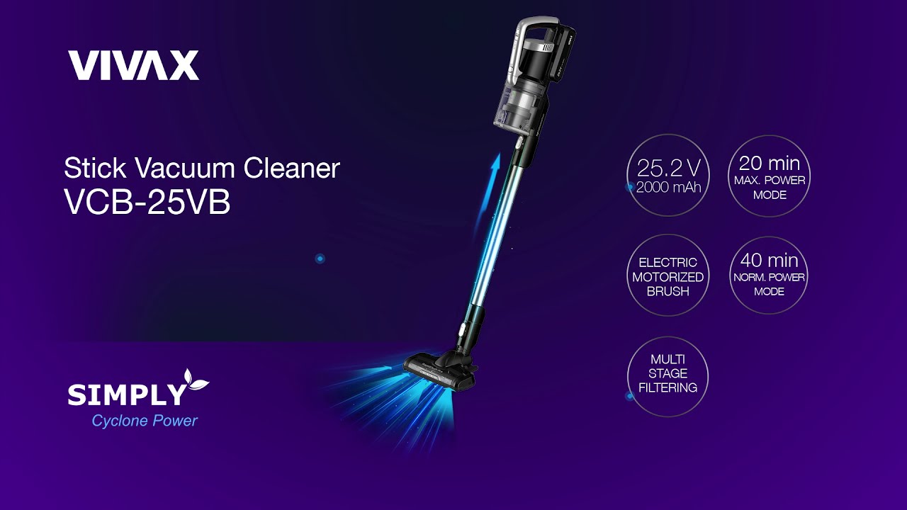 Vivax Cordless Stick Vacuum Cleaner SIMPLY_eng
