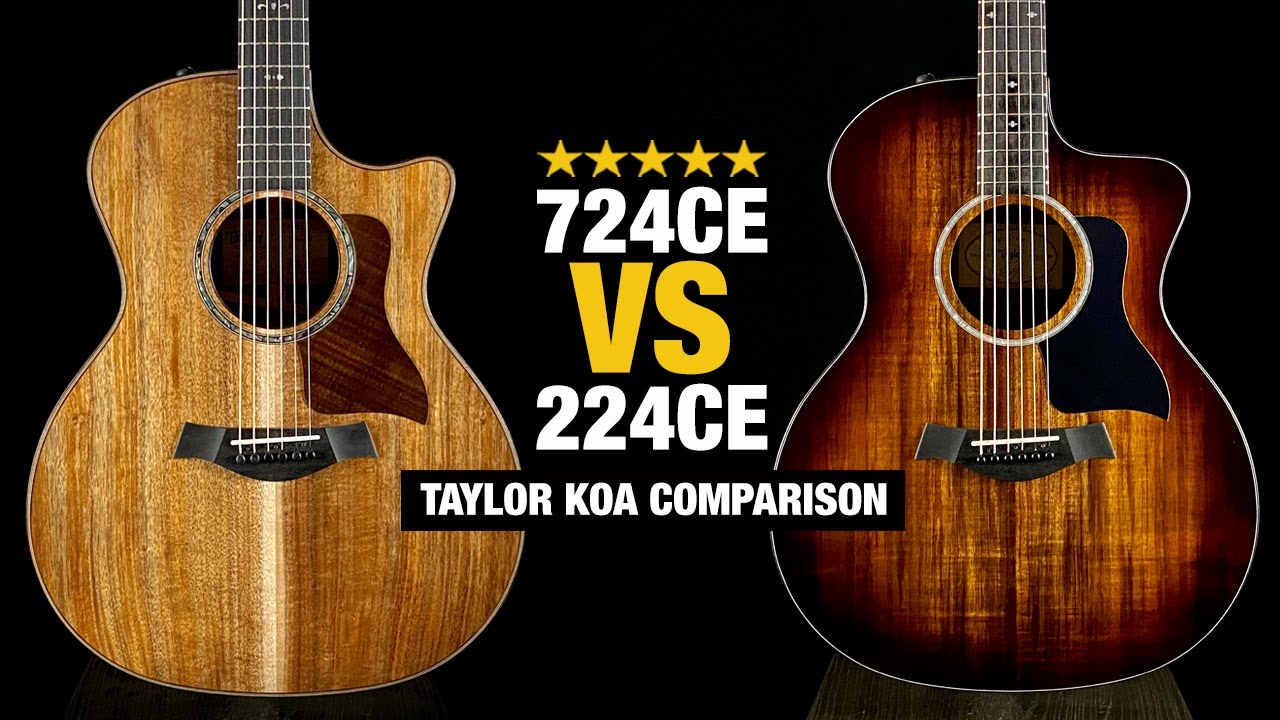 Taylor 724ce против 224ce — сравнение гитар Koa