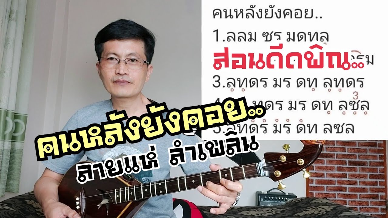 สอนดีดพิณ คนหลังยังคอย|ลำเพลิน|หนิง ซิงกิ รีวิวบรรเลง|ning singi [how to play phin]