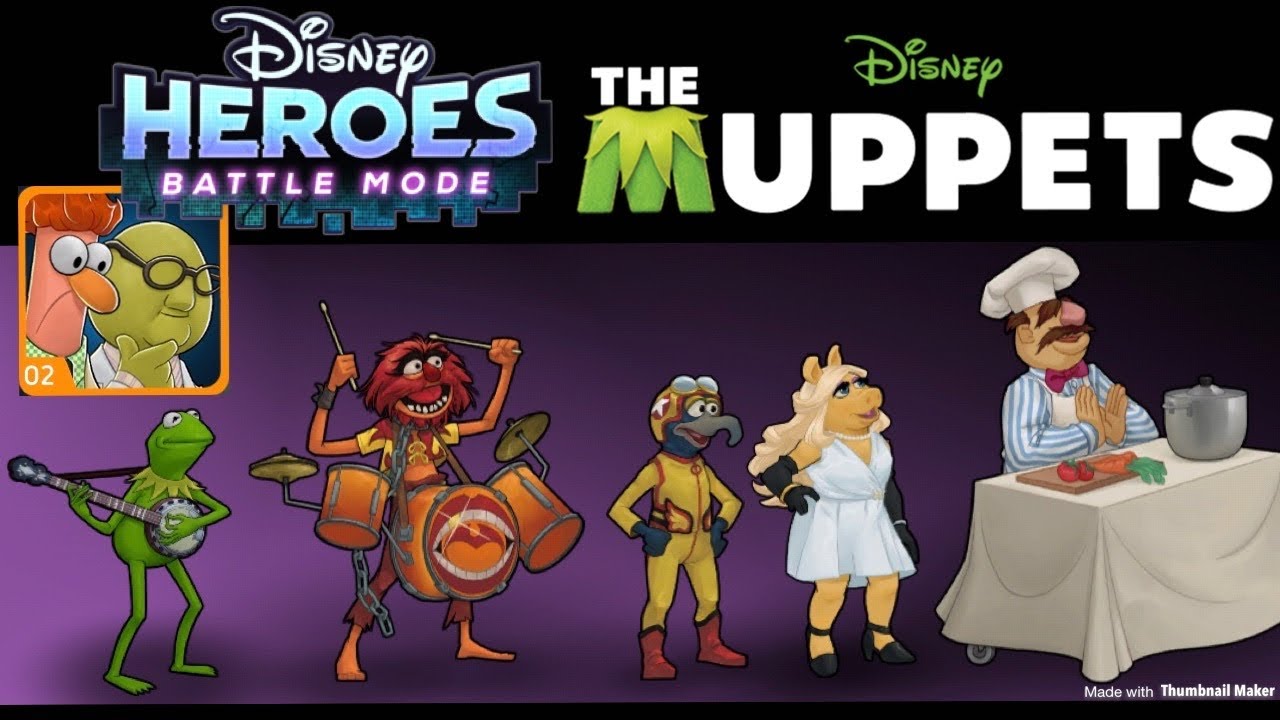 MUPPETS TEAM - Disney Heroes: Battle Mode - Swedish Chef, Miss Piggy, Gonzo, Animal, Kermit, Bunsen