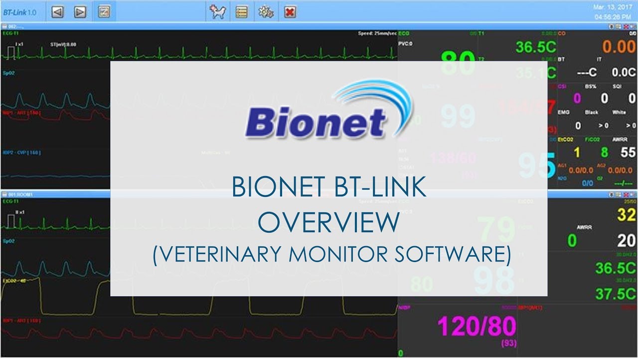 Bionet BT-Link Overview (Veterinary Monitor Software)