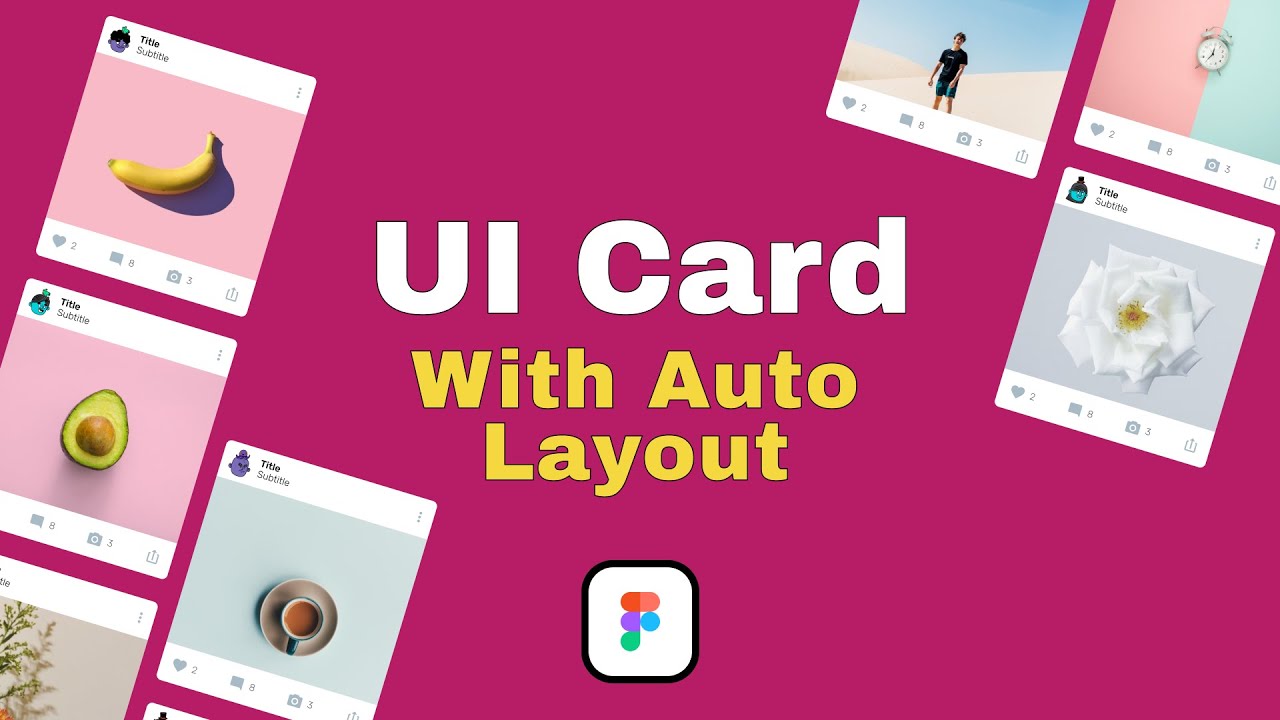 Карточка пользовательского интерфейса, разработанная с помощью Auto Layout — экспресс-курс Figma