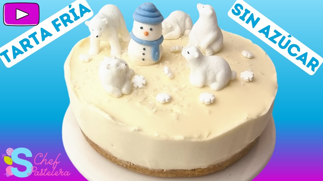 Tarta Fría de Chocolate Blanco sin Azúcar |Sandra ChefPastelera