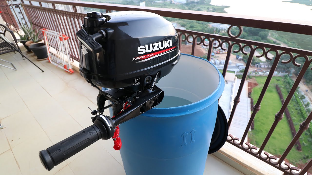 Подвесной мотор Suzuki 2,5 л.с. | Запуск, обкатка и устранение проблемы с подъемом.
