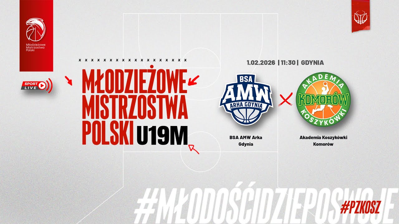BSA AMW Arka Gdynia - Akademia Koszykówki Komorów (1/4 MMP U19M)