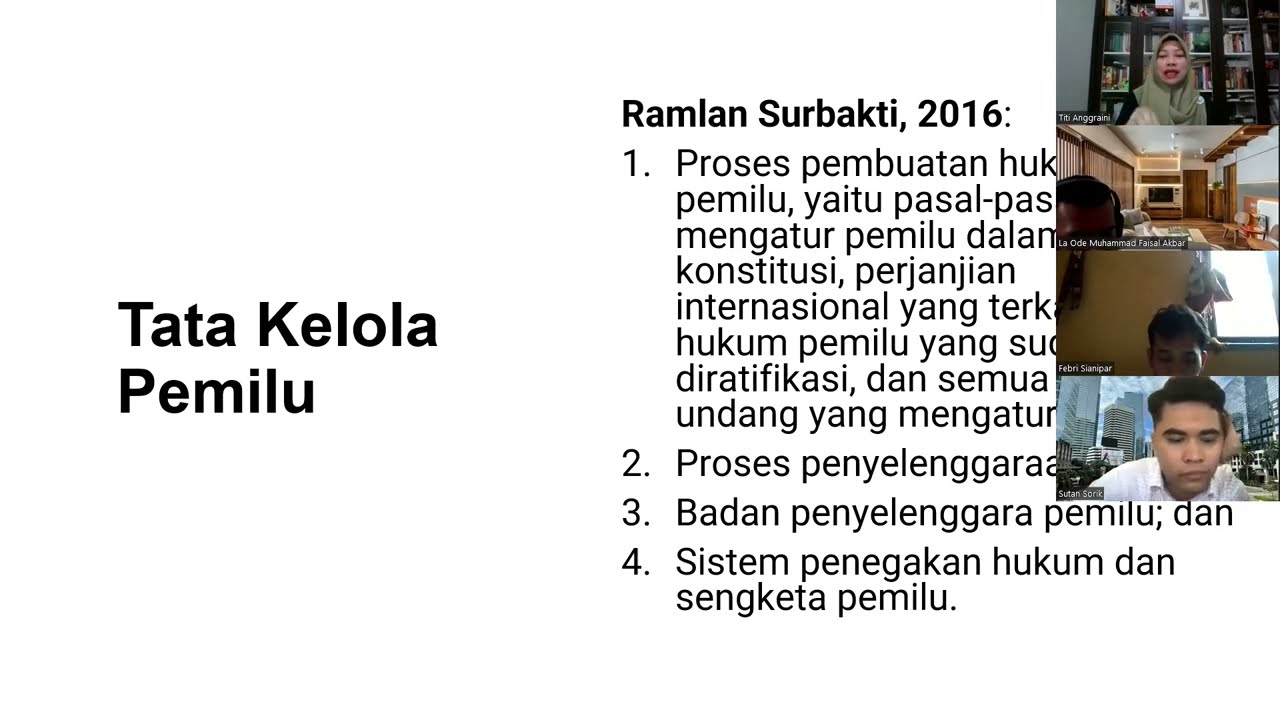 PENEGAKAN HUKUM PEMILU - TITI ANGGRAINI, S.H., M.H.