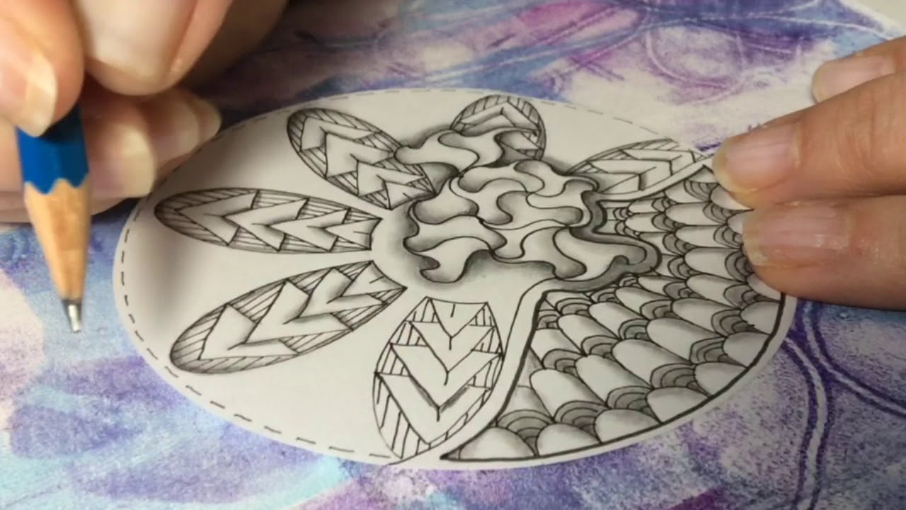 Finishing Up My Zentangle Inspired Art | Artzyfartzy 🌈