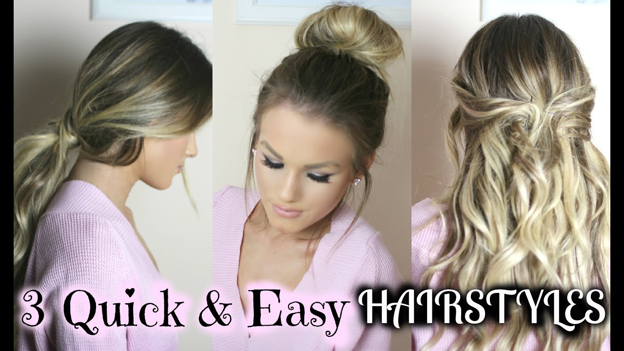 3 Quick & Easy Hairstyles for School