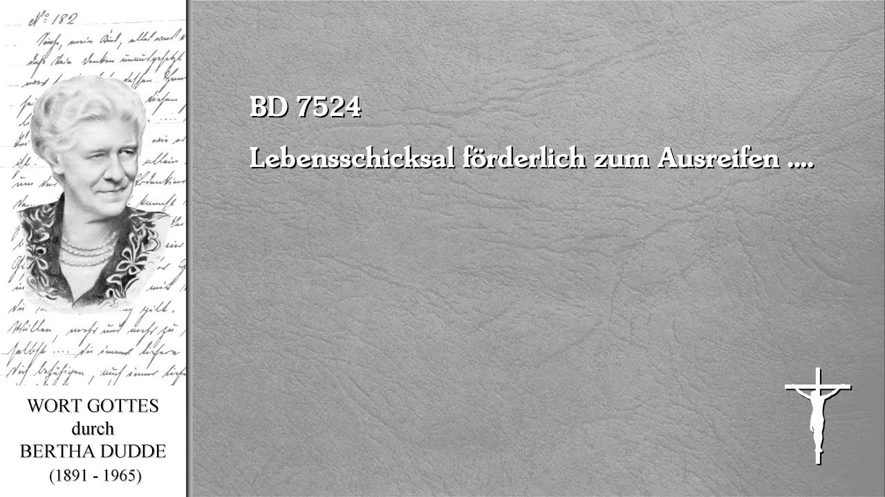 BD 7524 - Lebensschicksal f&ouml;rderlich zum Ausreifen ....