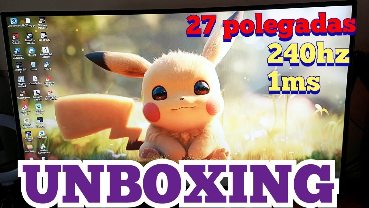 UNBOXING MONITOR HI LEVEL ELITE CURVE 27 POLEGADAS 240 HZ #pcgamer #unboxingvideo #monitorgamer