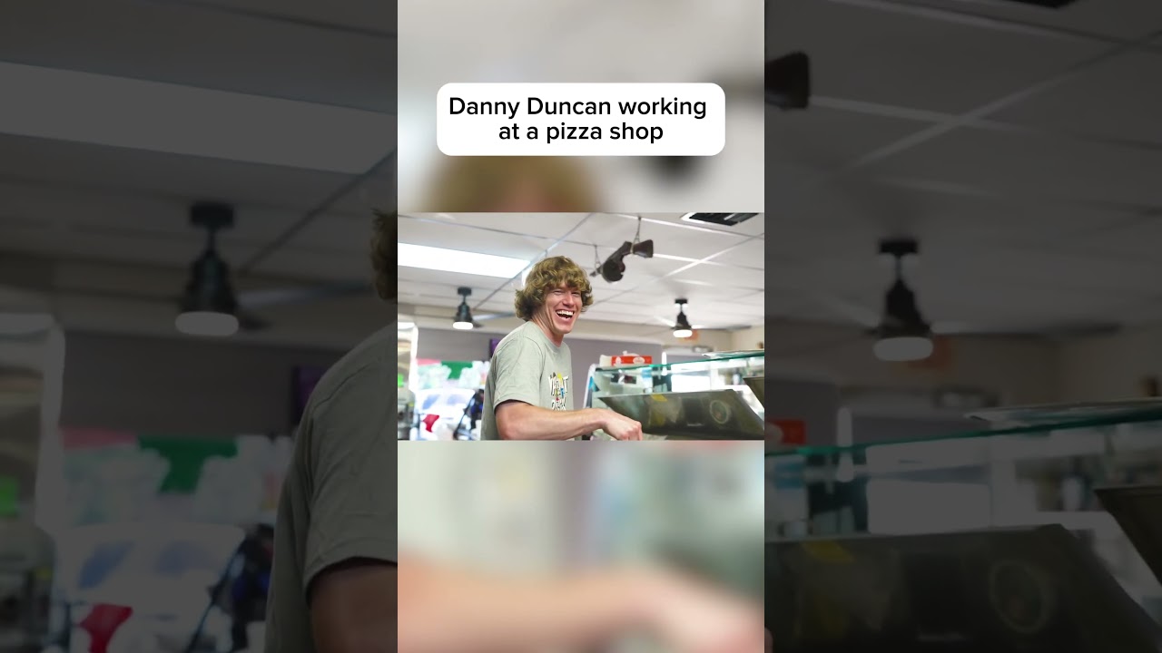 Danny Duncan working at a pizza shop