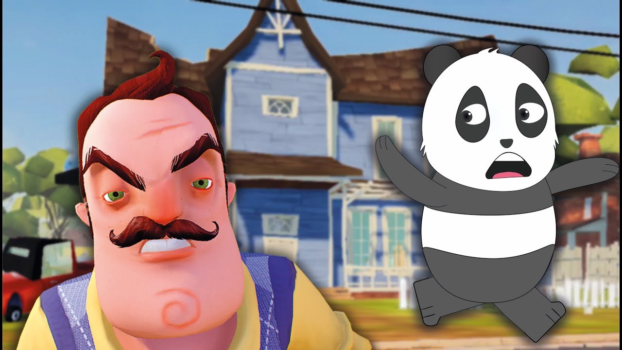 Panda Kötü Komşunun Evinden Kaçıyor!! - Hello Neighboor Türkçe!