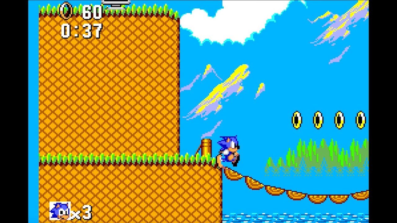 Sonic the Hedgehog (Master System): Bridge Zone Act 1 [1080 HD]