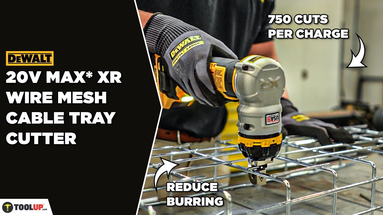 DeWalt NEW 20V MAX* XR(R) Brushless Cordless Wire Mesh Cable Tray Cutter