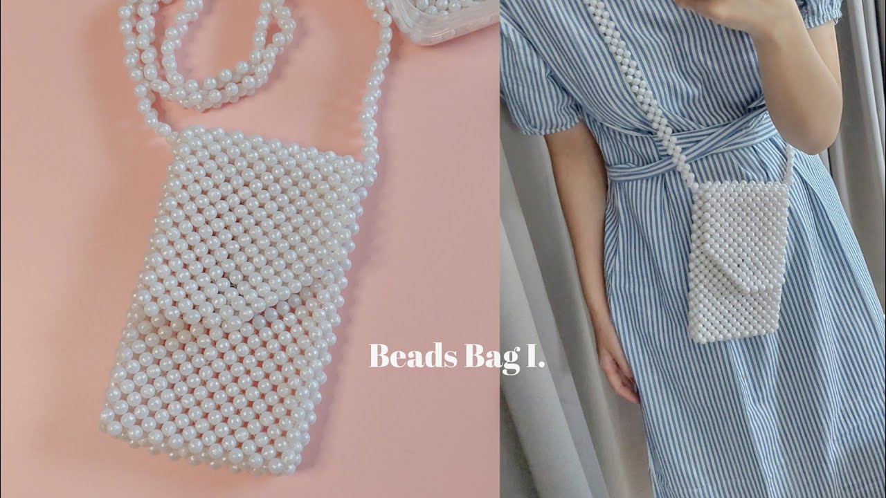 DIY Beads Bag Phone Bag Part 1 | Beaded Bag | How To Make Beaded Bag | Tas Manik-Manik | Tas Mute