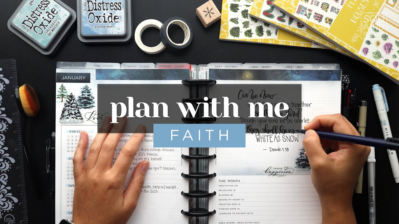 FAITH PLAN WITH ME :: JANUARY CLASSIC HAPPY PLANNER (ALL 6 SPREADS!)