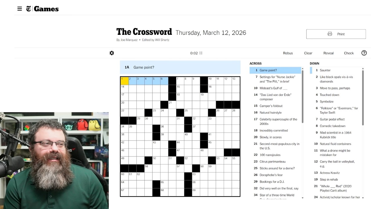 Learning Crossword Week 94 | NYT Crossword Thursday March 12, 2026