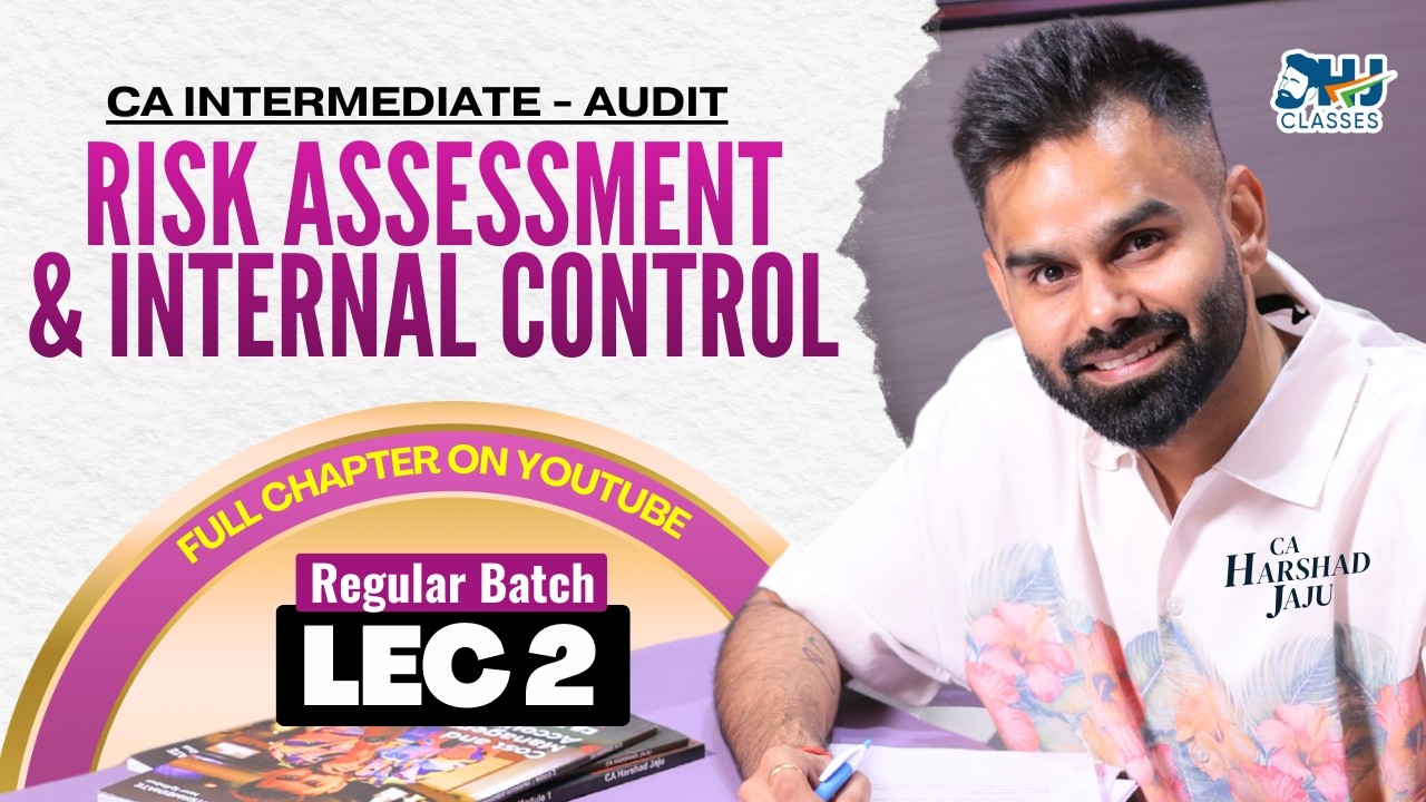Risk Assessment And Internal Control Lec 2 📊 | CA Inter Audit Regular Batch | ICAI | CA Harshad Jaju