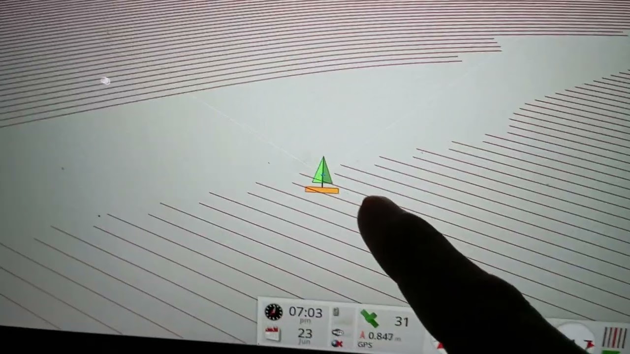 Piloto GPS Topcon, Como ajustar a linha de direção.