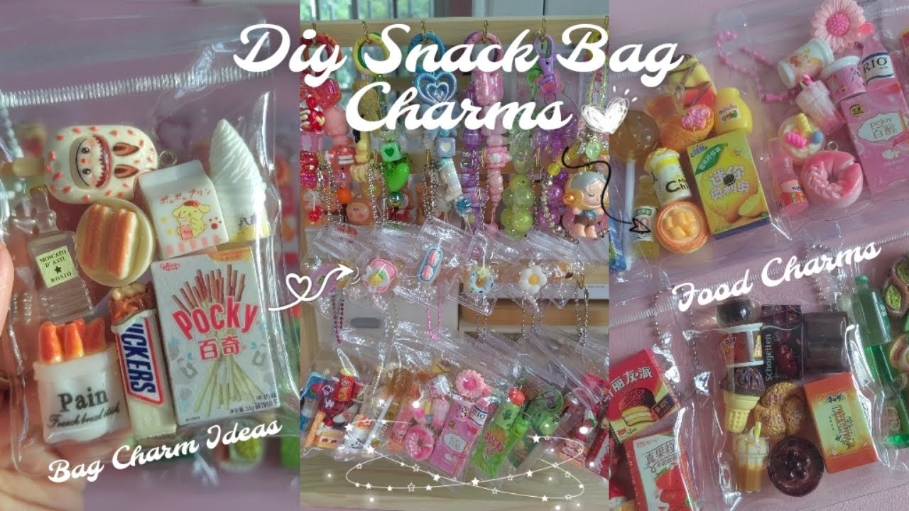 DIY Snack Bag Charm PVC Pouch 💕🍩 | Cute Food Charm Ideas!✨ Chill & Satisfying 🎀