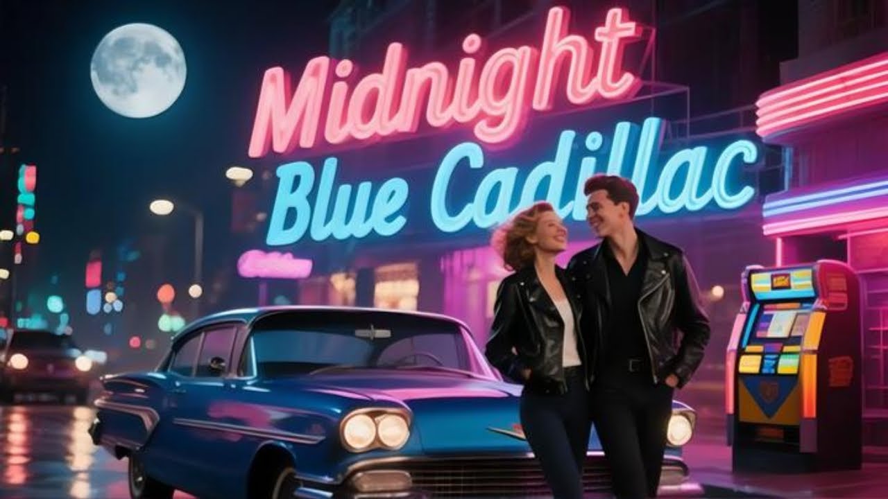 Midnight Blue Cadillac 🚗💙 | 50s Rock’n’Roll Vibes