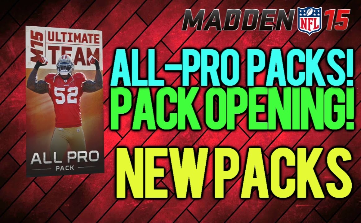 MUT 15 - ALL PRO PACK OPENING! Are they worth it? 