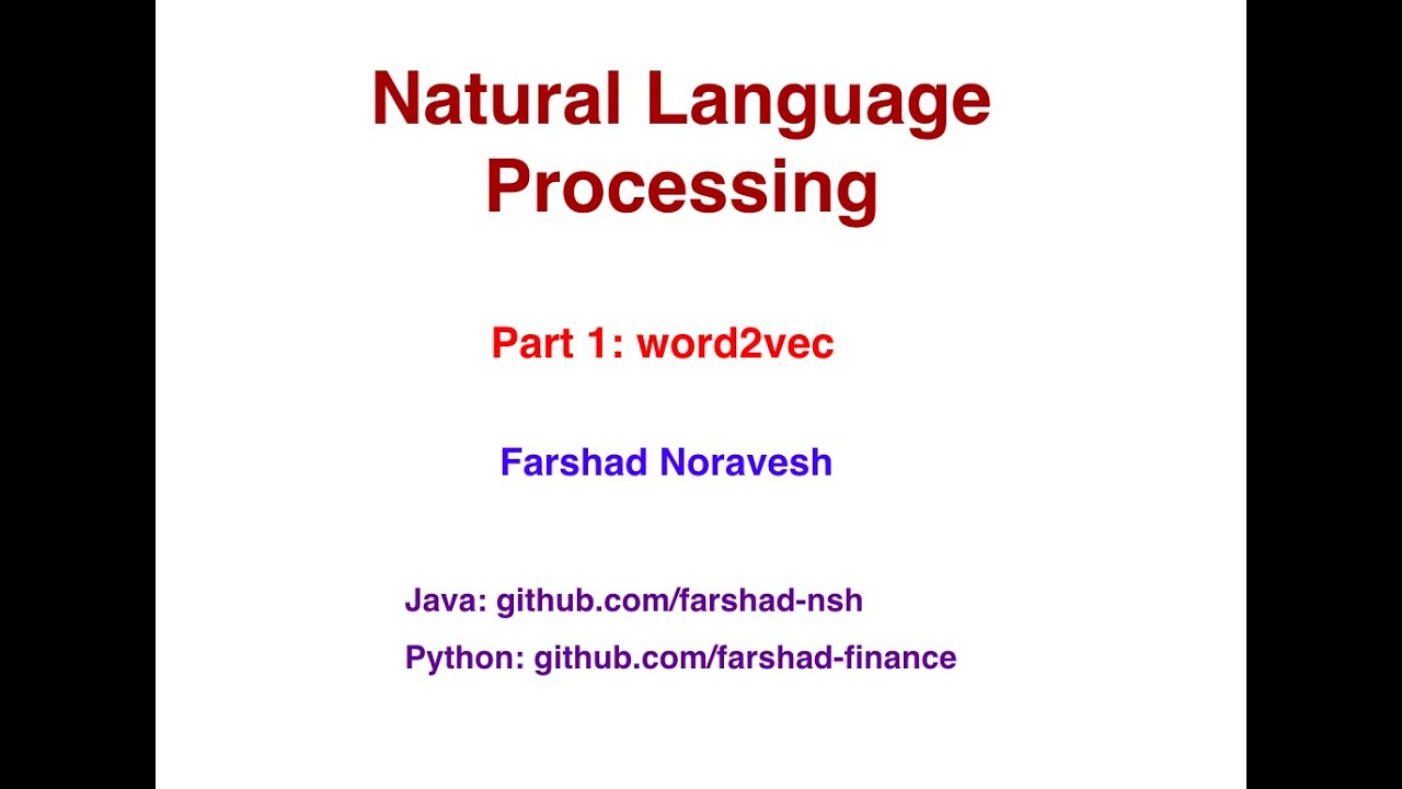 Part 1: word2vec