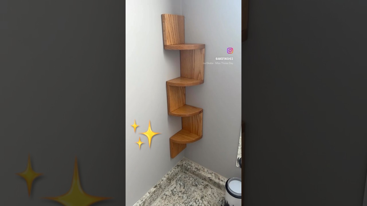 Easy corner shelf DIY made from extra scrap wood.