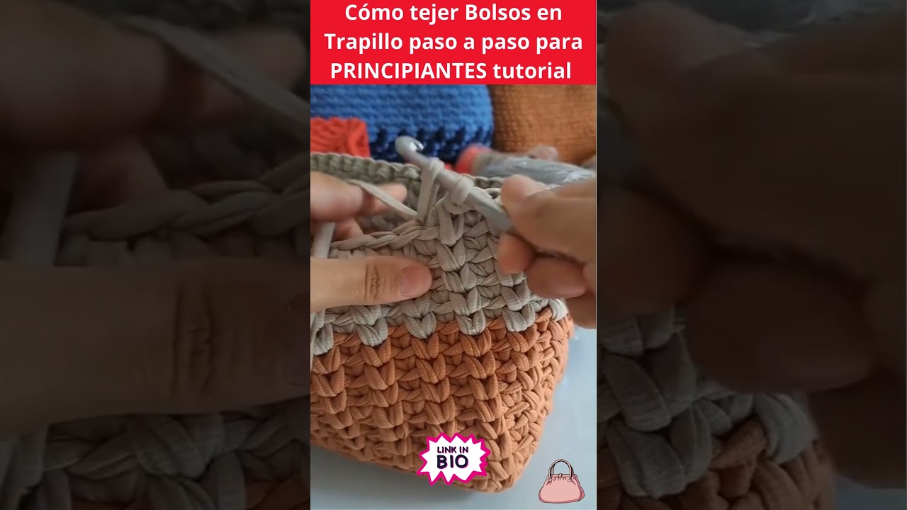 C&oacute;mo tejer Bolsos en Trapillo paso a paso para PRINCIPIANTES tutorial   #crochet #amigurumi