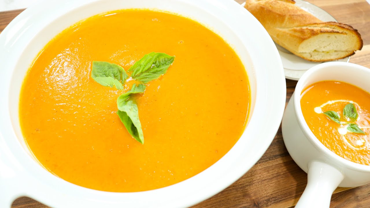 SOPA DE TOMATE RECETA 🍅