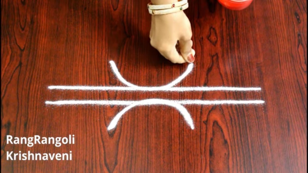 Easy Border Rangoli for Diwali | Simple Borders for Festival | Border Muggulu | RangRangoli