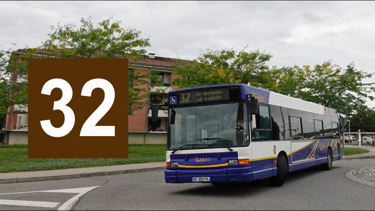 Heuliez GX 317 €2 N°7332 - Ligne 32 entre Colomiers et Ramassiers - Réseau Tisséo - Toulouse