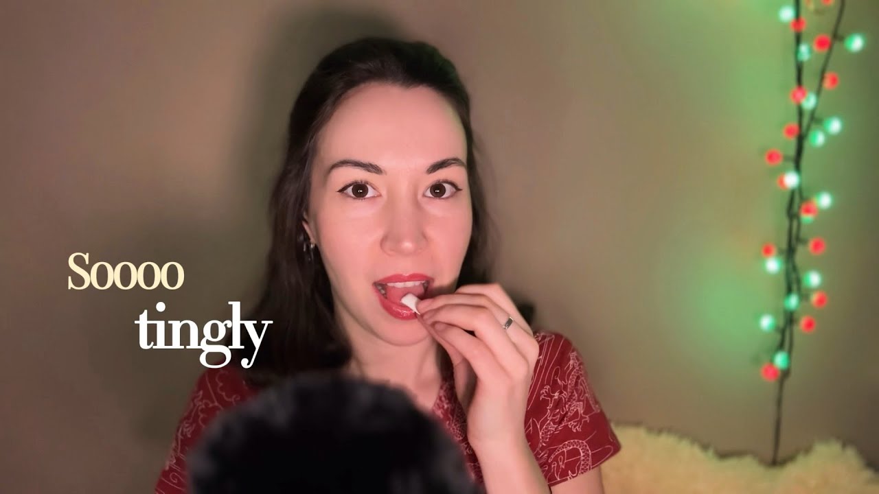 ASMR ♡ MOUTH SOUNDS: close tongue clicking, chewing gum and more