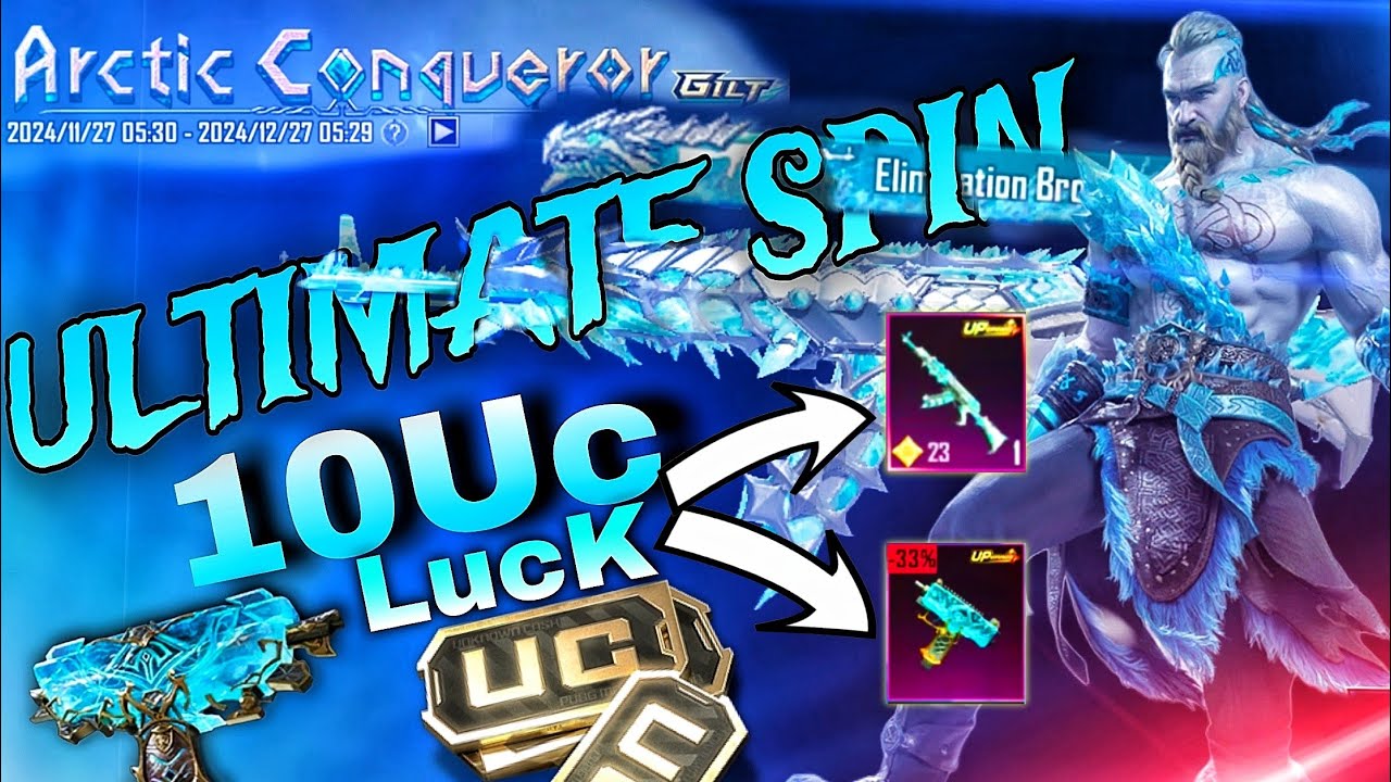 Artic Conqueror Ultimate Spin Lucky Crate opening Bgmi Malayalam UZI glacier, Starsea Admiral Akm 🥶