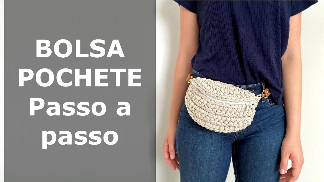 Bolsa POCHETE de Crochê em Fio de Malha - Passo a passo