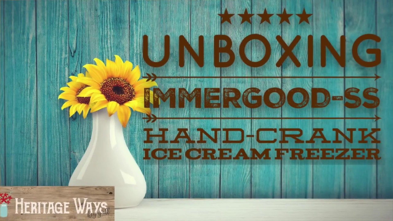 Unboxing IMMERGOOD-SS Hand-Crank Ice Cream Freezer