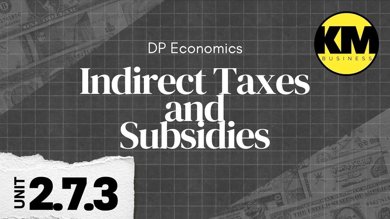 IB Economics 2.7.3: Indirect Taxes & Subsidies Explained with Diagrams
