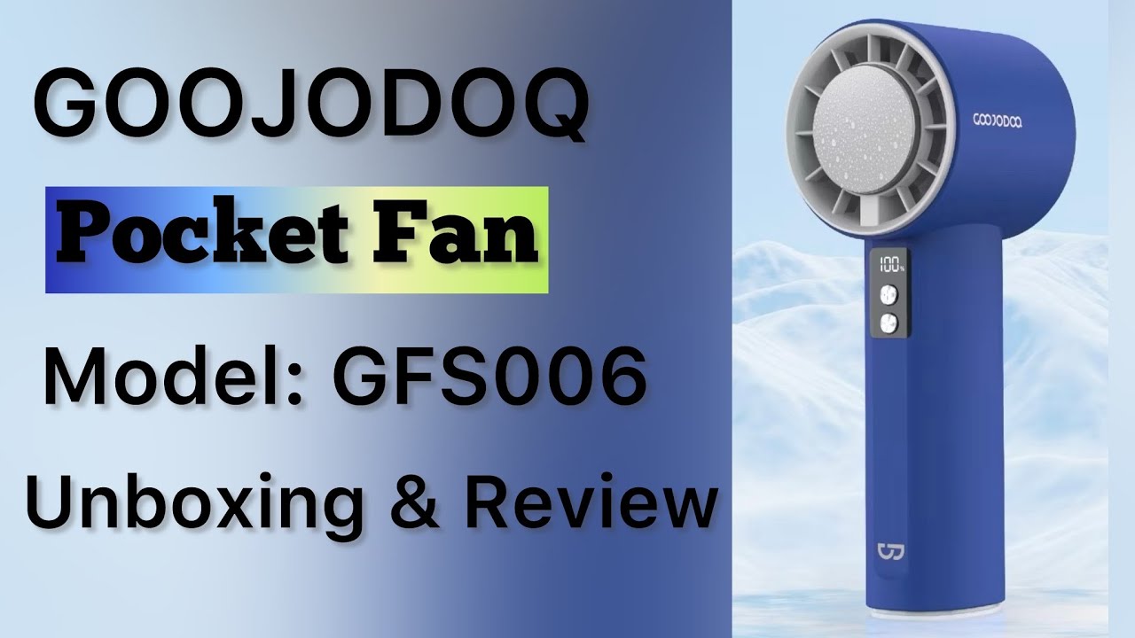 Unboxing the Coolest Pocket Fan of 2025! GOOJODOQ GFS006 Review/Digital Display + Cooling Plate Test