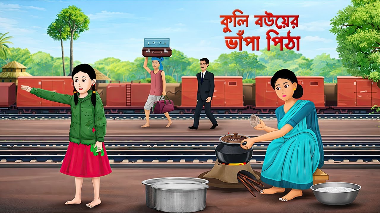 কুলি বউয়ের ভাঁপা পিঠা | Bengali Motivational Village Story | Bangla Cartoon | Golpo Konna