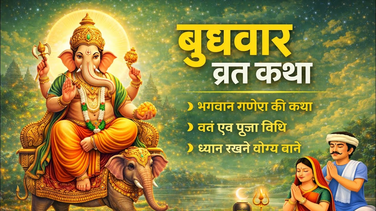 बुधवार व्रत कथा | Budhwar Vrat Katha | गणेश जी की पूजा विधि और महत्व