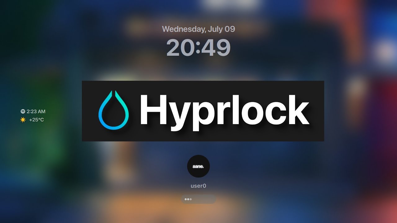 Hyprland's Beloved Lock Screen | Hyprlock