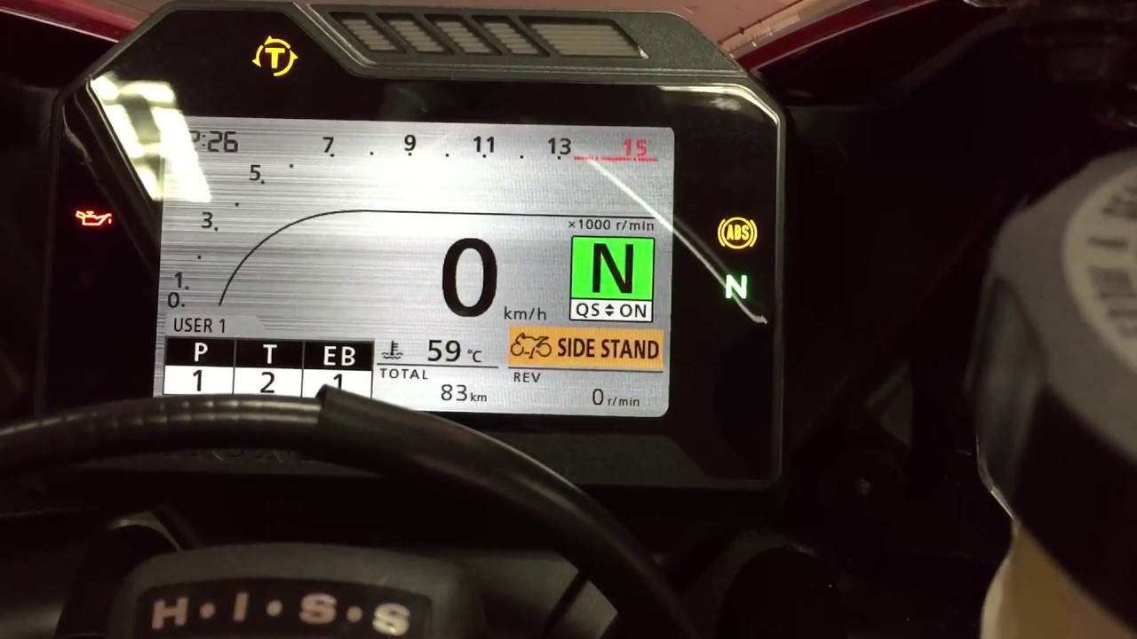 Honda CBR1000RR Menu Overview
