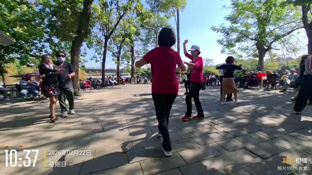金獅湖廣場先生唱歌跳舞