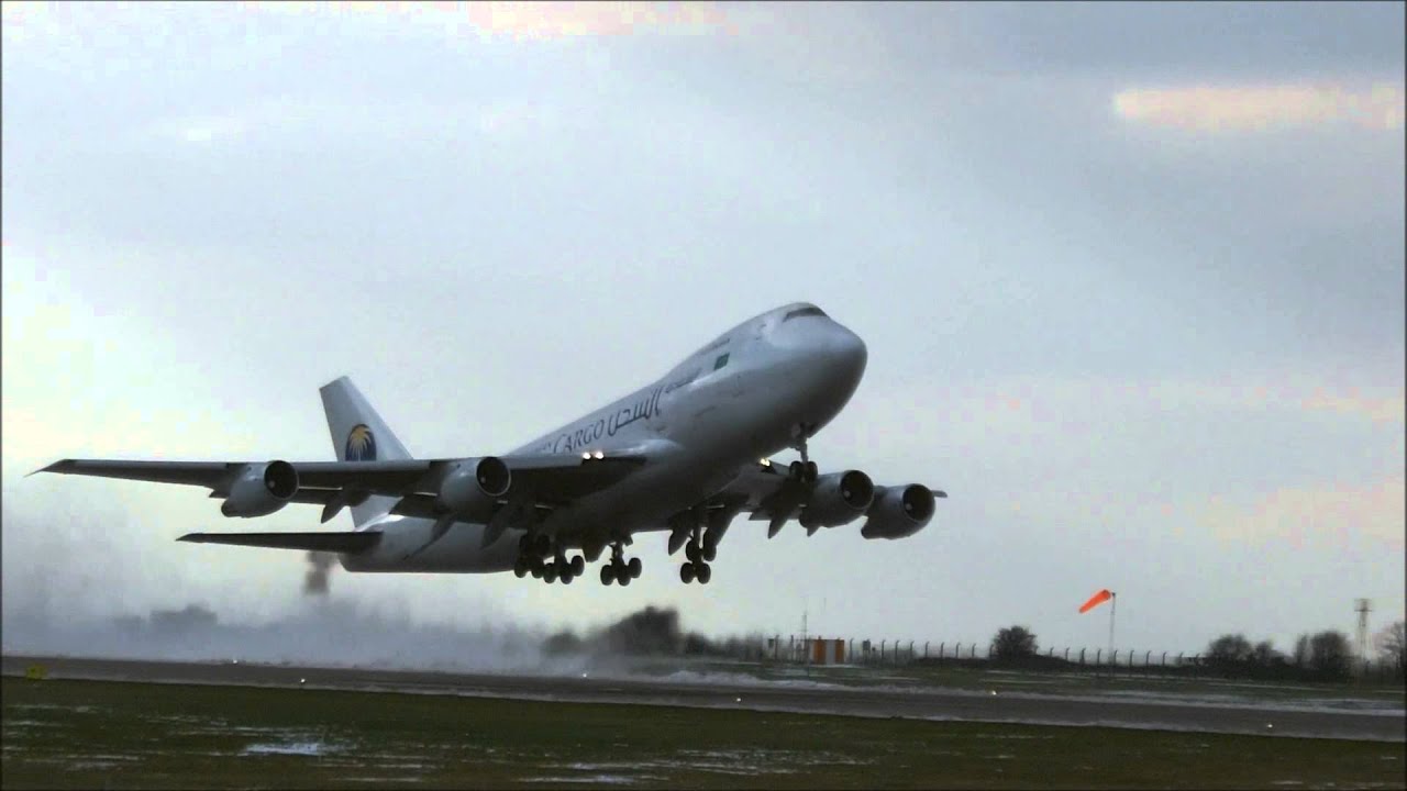 Saudi Arabian Airlines Cargo | 747-200F | EK-74799 | Takeoff From East Midlands Airport | HD