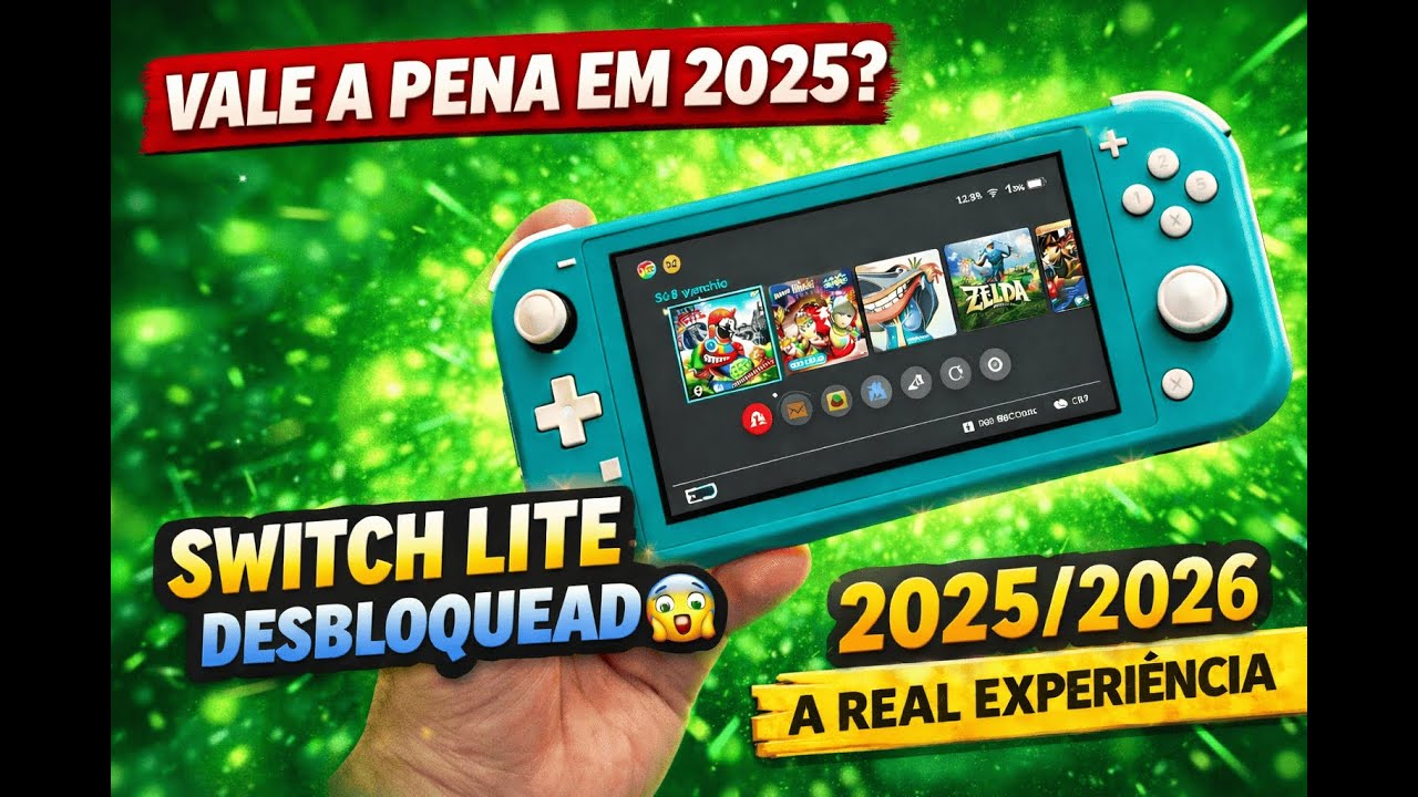 Nintendo Switch Lite DESBLOQUEADO em 2025/2026: Ainda Vale a Pena? | Experiência Real