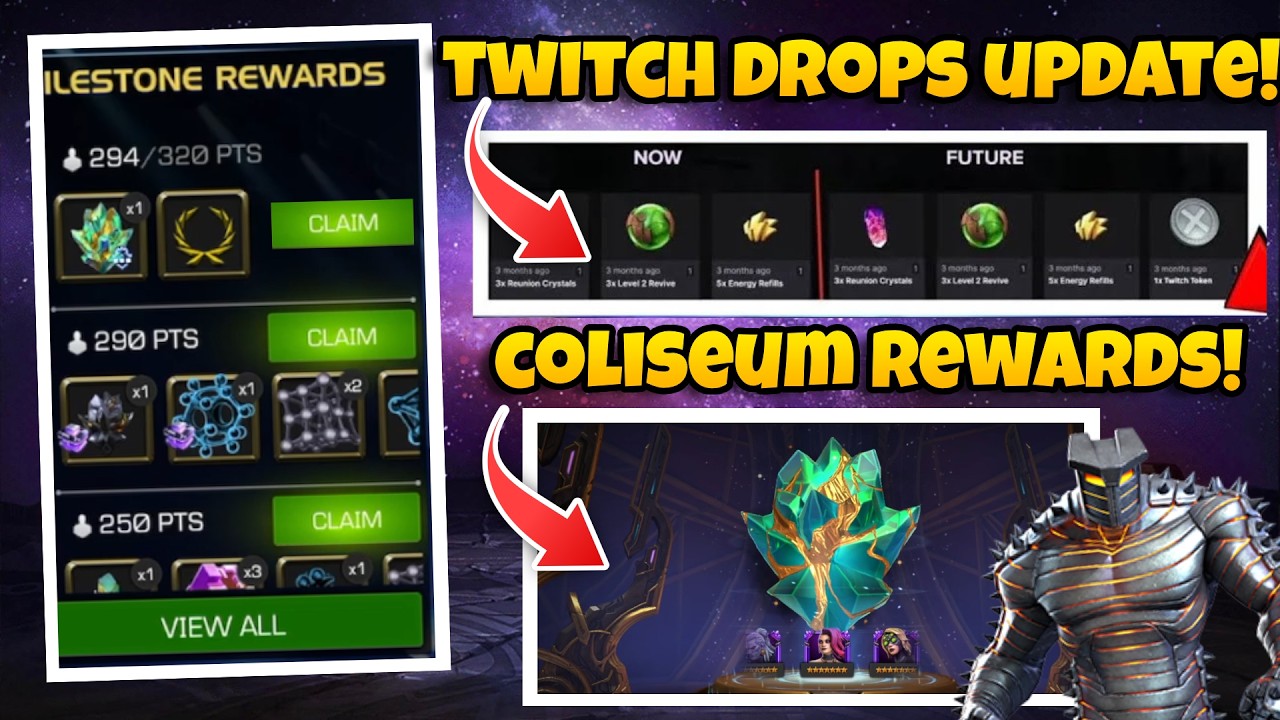 COLISEUM REWARDS Opening! 😱 + TWITCH DROPS UPDATE DETAILS (FREE 7Star?)